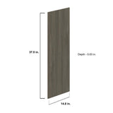 J COLLECTION Medora 92.5 in. W x 89.5 in. H x 24 in. D Textured Slab Walnut Office Base Cabinet Bundle