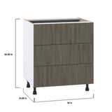 J COLLECTION Medora 92.5 in. W x 89.5 in. H x 24 in. D Textured Slab Walnut Office Base Cabinet Bundle