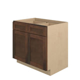 Diamond NOW Arcadia 36-in W x 35-in H x 23.75-in D Truecolor White Door and Drawer Base Stock Cabinet