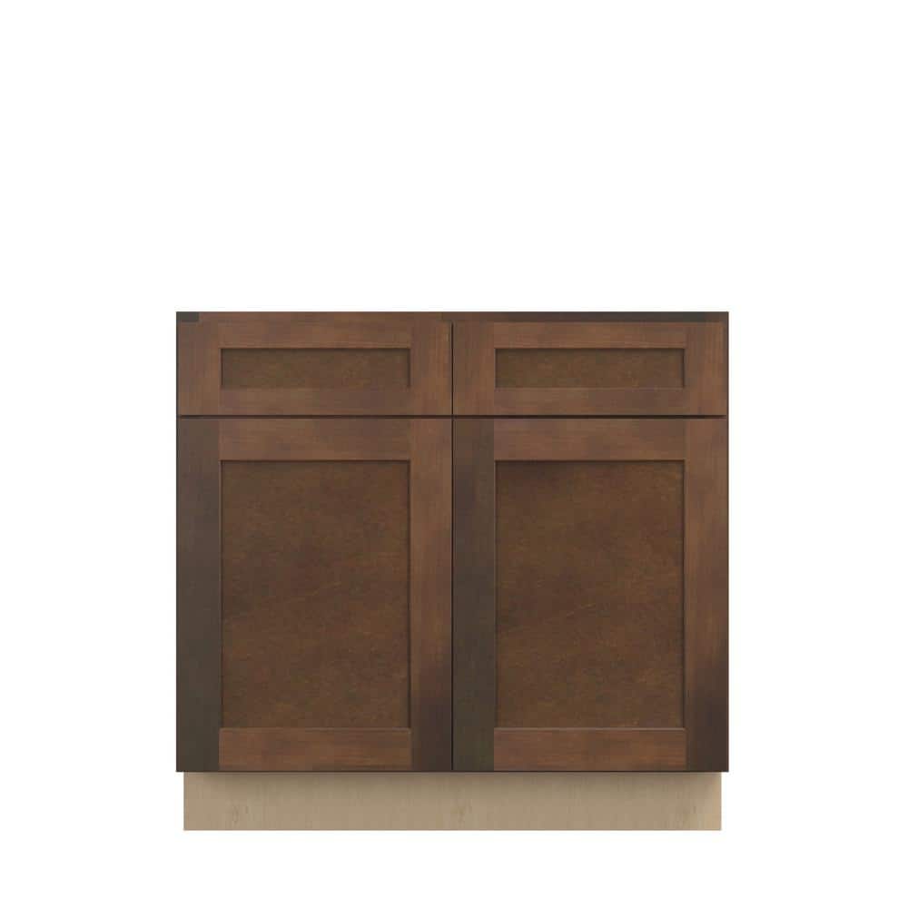 Diamond NOW Arcadia 36-in W x 35-in H x 23.75-in D Truecolor White Door and Drawer Base Stock Cabinet