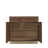 Diamond NOW Arcadia 36-in W x 35-in H x 23.75-in D Truecolor White Door and Drawer Base Stock Cabinet