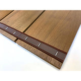 Roll Floor Bathroom Mat 2.7 ft. x 3.5 ft. Non-Slip Thermo-Treated Wood Deck Tile in Brown (1-Each)