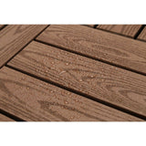WRIGHTMASTER 0.98ft. x 0.98ft. Wood & Plastic Composite Interlocking Deck Tile in Walnut Wood Grain (19 sq. ft. per Box)