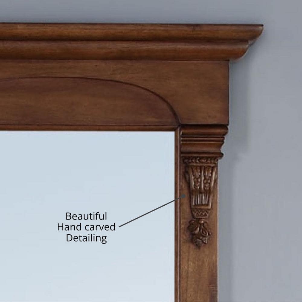 James Martin Vanities Brookfield 26" x 42" Warm Cherry Bathroom Vanity Mirror