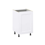J COLLECTION Wallace 21 in. W x 24 in. D x 34.5 in. H Painted Warm White Shaker Assembled Base Kitchen Cabinet with 3 Inner Drawers