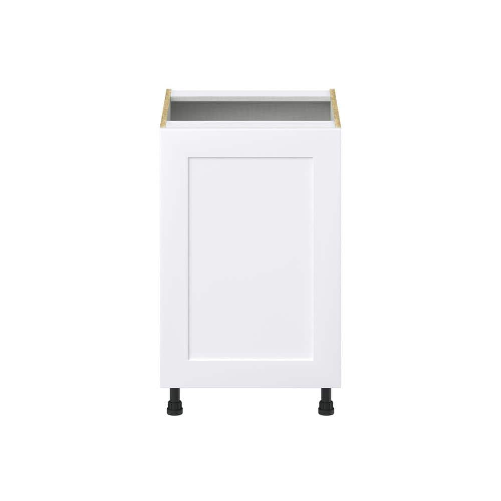 J COLLECTION Wallace 21 in. W x 24 in. D x 34.5 in. H Painted Warm White Shaker Assembled Base Kitchen Cabinet with 3 Inner Drawers