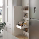 J COLLECTION Wallace Painted Warm White Assembled Base Kitchen Cabinet for Micro with Drawer (30 in. W x 34.5 in. H x 24 in. D)