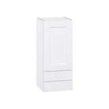 J COLLECTION Wallace Painted Warm White Shaker Assembled Wall Kitchen Cabinet with 2 Drawers (15 in. W x 35 in. H x 14 in. D)