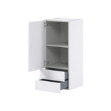 J COLLECTION Wallace Painted Warm White Shaker Assembled Wall Kitchen Cabinet with 2 Drawers (15 in. W x 35 in. H x 14 in. D)