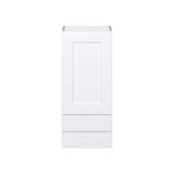 J COLLECTION Wallace Painted Warm White Shaker Assembled Wall Kitchen Cabinet with 2 Drawers (15 in. W x 35 in. H x 14 in. D)