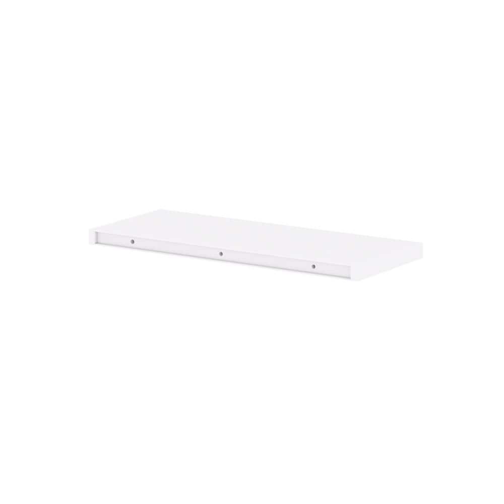 J COLLECTION 30 in. W X 1.5 in. H X 12 in. D Wallace Warm White Floating Shelf with Mounting Bracket