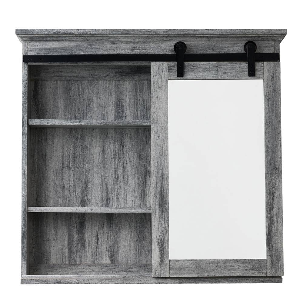 Glacier Bay 31.37 in. W x 29.33 in. H Rectangular Medicine Cabinet with Mirror