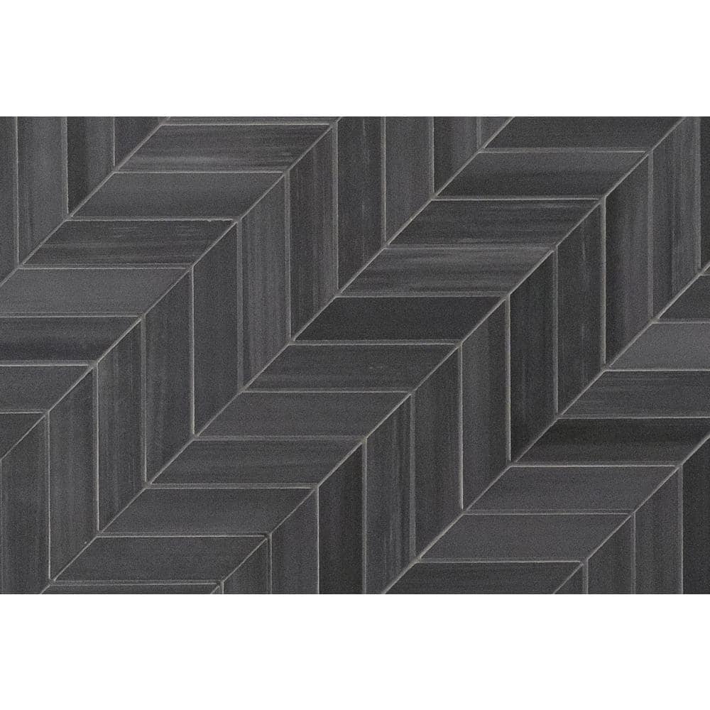 MSI Water Color Graphite 12 in. x 15 in. Matte Porcelain Mosaic Mesh-Mounted Floor and Wall Tile (320sq. ft./Pallet)
