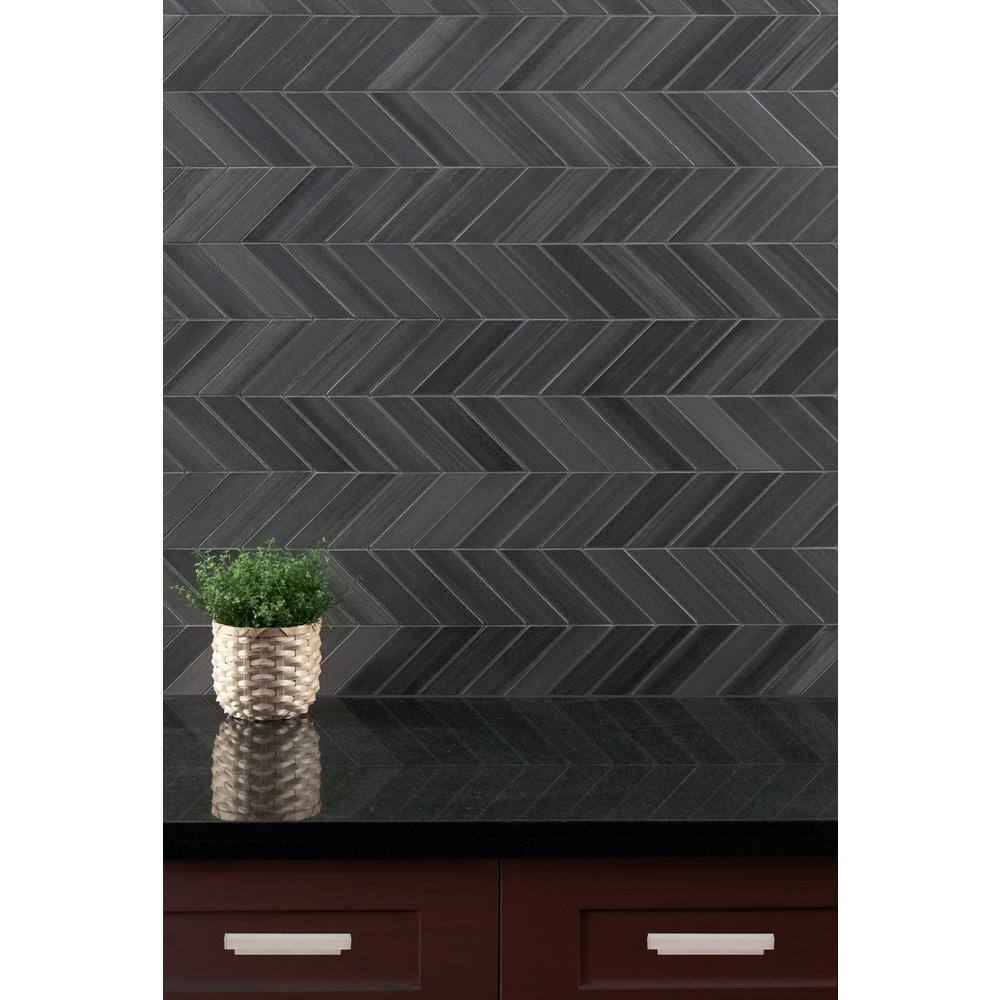 MSI Water Color Graphite 12 in. x 15 in. Matte Porcelain Mosaic Mesh-Mounted Floor and Wall Tile (320sq. ft./Pallet)