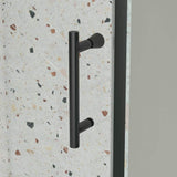 waterpar 38 in. to 42 in. W x 71 in. H Framed Pivot Shower Door in Black with Clear Glass
