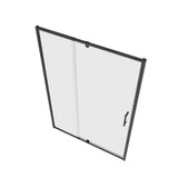 waterpar 56 in. to 60 in. W x 71 in. H Framed Pivot Shower Door in Black with Clear Glass