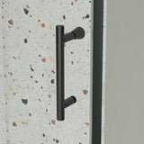 waterpar 56 in. to 60 in. W x 71 in. H Framed Pivot Shower Door in Black with Clear Glass