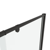 waterpar 56 in. to 60 in. W x 71 in. H Framed Pivot Shower Door in Black with Clear Glass