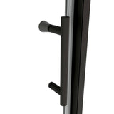 waterpar 56 in. to 60 in. W x 71 in. H Framed Pivot Shower Door in Black with Clear Glass