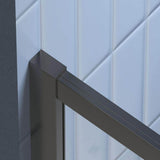 waterpar 34.63 in. W x 72 in. H Neo Angle Sliding Frame Corner Shower Enclosure in Matte Black