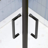 waterpar 34.63 in. W x 72 in. H Neo Angle Sliding Frame Corner Shower Enclosure in Matte Black