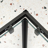 waterpar 34.63 in. W x 72 in. H Neo Angle Sliding Frame Corner Shower Enclosure in Matte Black