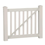 Weatherables Walton 3 ft. H x 5 ft. W Tan Vinyl Railing Gate Kit