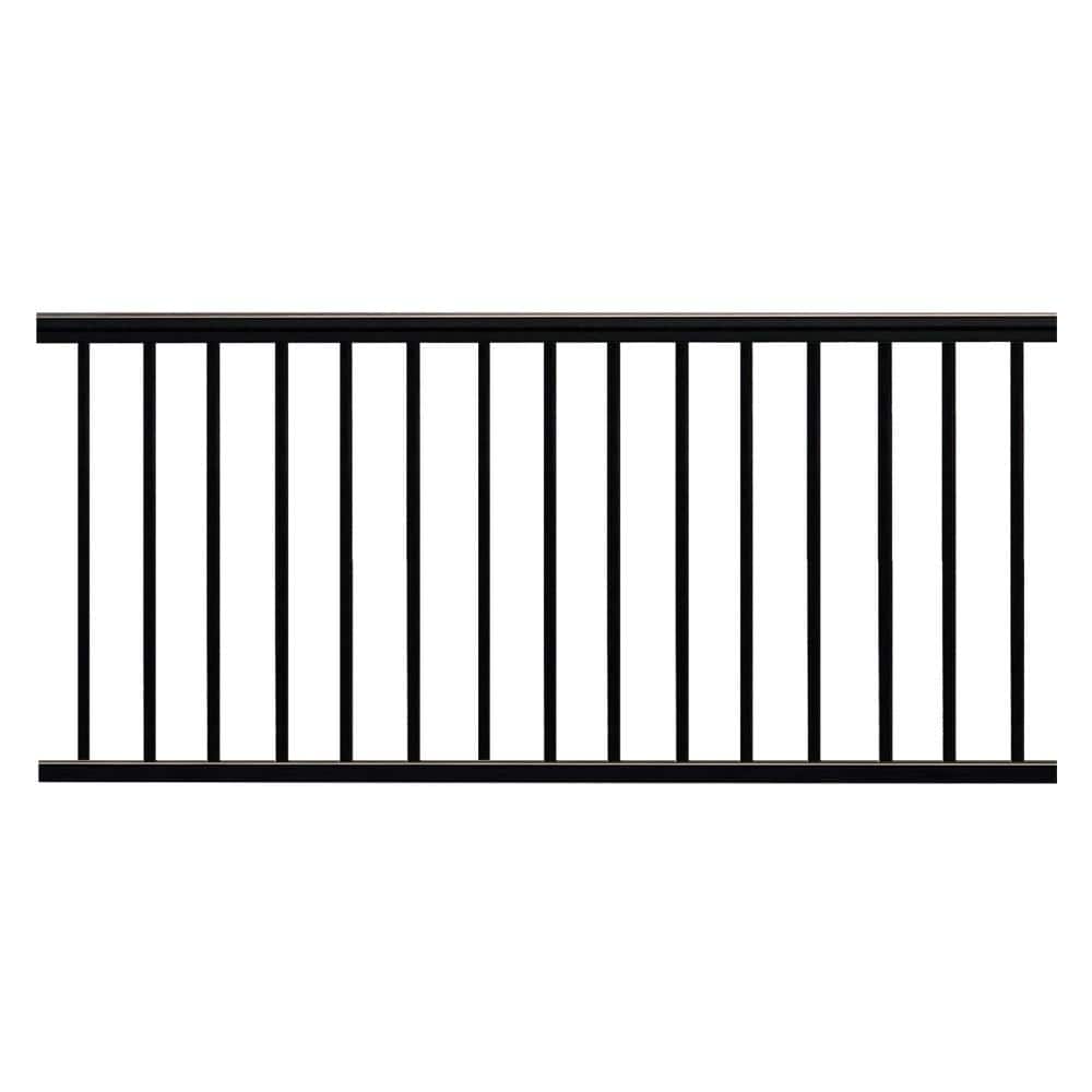 Weatherables Arlington 36 in. H x 72 in. W Textured Black Aluminum Railing Kit