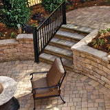Weatherables Arlington 36 in. H x 72 in. W Textured Black Aluminum Stair Railing Kit