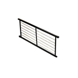 Weatherables Cornell 36 in. H x 96 in. W Textured Black and Silver Horizontal Aluminum Rod Stair Railing Kit