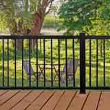 Weatherables Arlington 42 in. H x 96 in. W Textured Black Aluminum Railing Kit