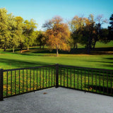 Weatherables Arlington 42 in. H x 96 in. W Textured Black Aluminum Railing Kit
