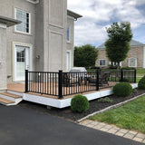 Weatherables Stanford 36 in. H x 72 in. W Textured Black Aluminum Railing Kit