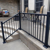Weatherables Stanford 36 in. H x 72 in. W Textured Black Aluminum Railing Kit