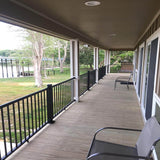 Weatherables Stanford 36 in. H x 72 in. W Textured Black Aluminum Railing Kit