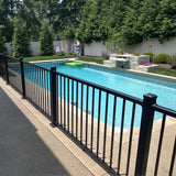 Weatherables Stanford 36 in. H x 72 in. W Textured Black Aluminum Railing Kit