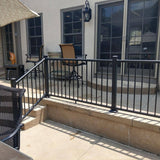 Weatherables Stanford 36 in. H x 96 in. W Textured Black Aluminum Stair Railing Kit