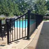 Weatherables Stanford 36 in. H x 96 in. W Textured Black Aluminum Stair Railing Kit