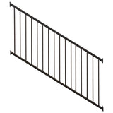 Weatherables Stanford 36 in. H x 96 in. W Textured Black Aluminum Stair Railing Kit