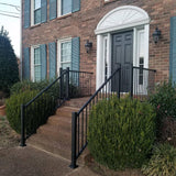 Weatherables Stanford 36 in. H x 96 in. W Textured Black Aluminum Stair Railing Kit