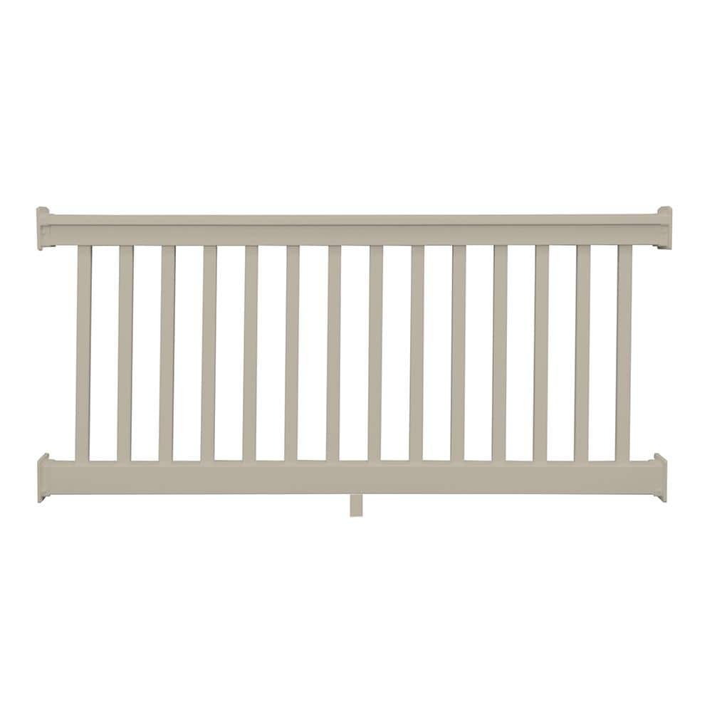 Weatherables Riviera 3 ft. H x 8 ft. W Khaki Vinyl Railing Kit