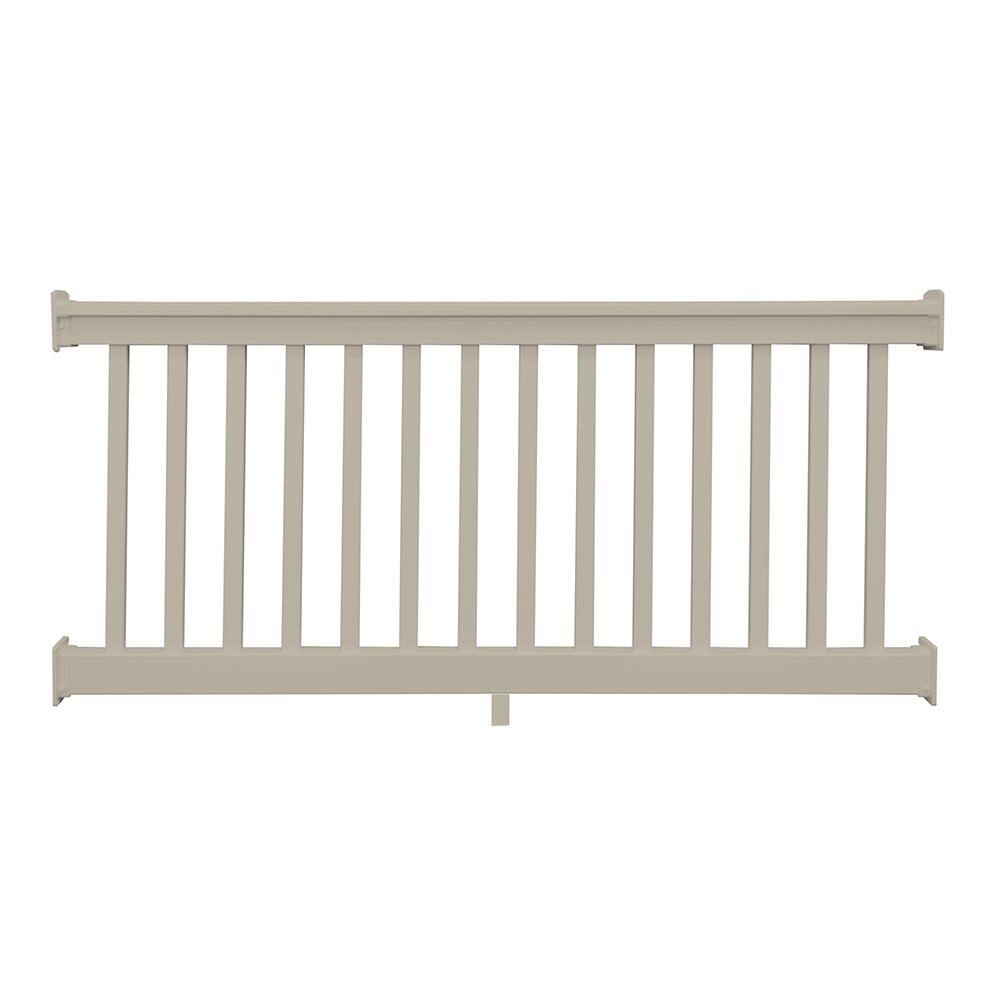 Weatherables Riviera 3.5 ft. H x 6 ft. W Khaki Vinyl Railing Kit