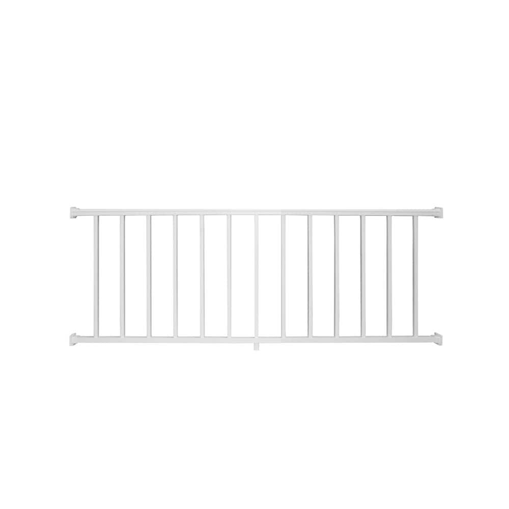 Weatherables Stanford 42 in. H x 72 in. W Textured White Aluminum Railing Kit