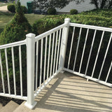 Weatherables Stanford 42 in. H x 72 in. W Textured White Aluminum Railing Kit