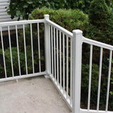 Weatherables Stanford 42 in. H x 72 in. W Textured White Aluminum Railing Kit
