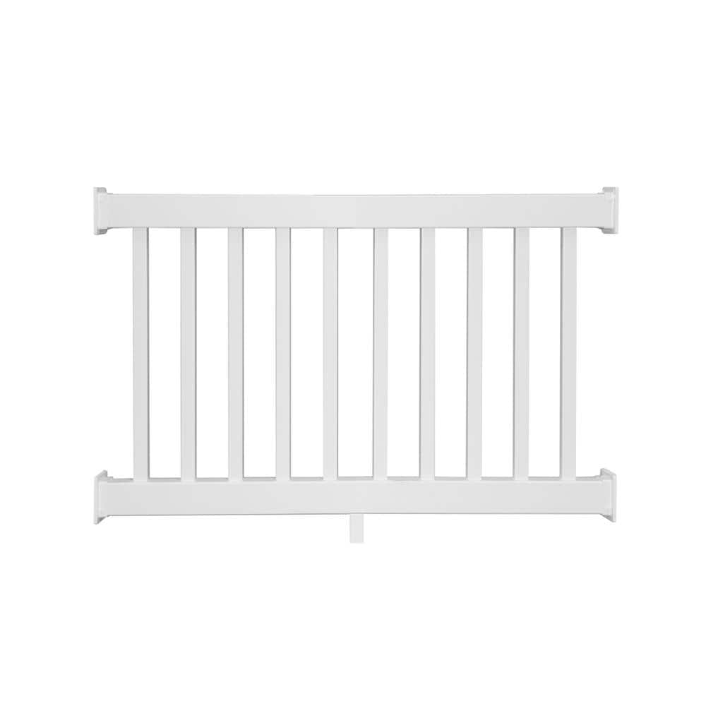 Weatherables Naples 3 ft. H x 4 ft. W White Vinyl Railing Kit