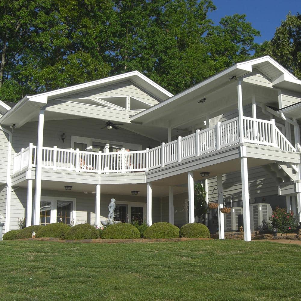 Weatherables Naples 3 ft. H x 8 ft. W White Vinyl Railing Kit