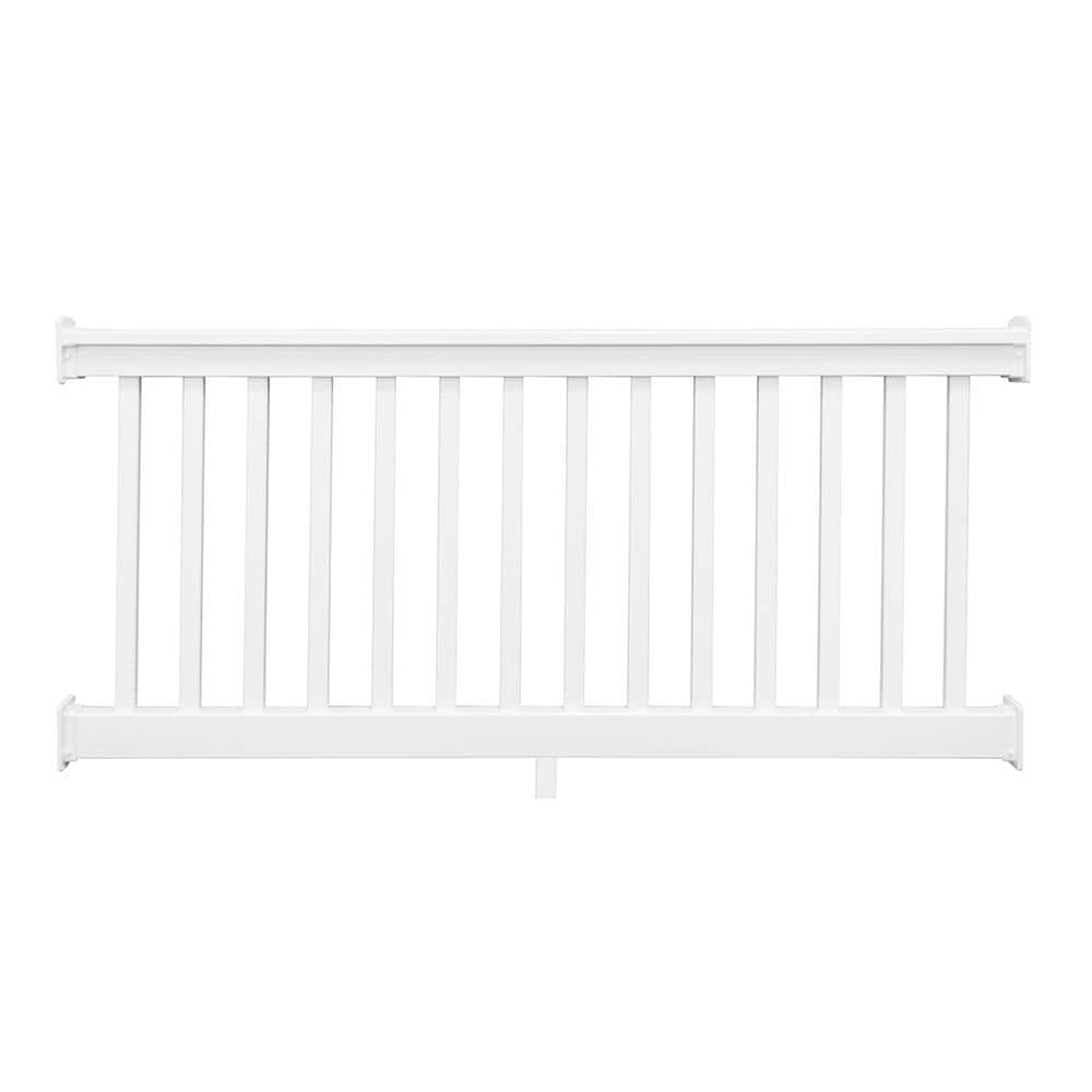 Weatherables Riviera 3 ft. H x 8 ft. W White Vinyl Railing Kit