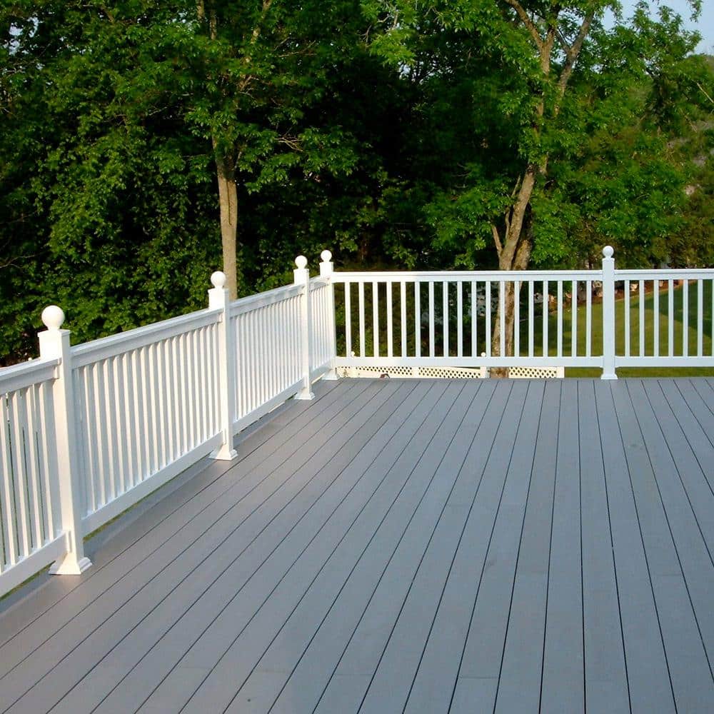 Weatherables Riviera 3 ft. H x 8 ft. W White Vinyl Railing Kit