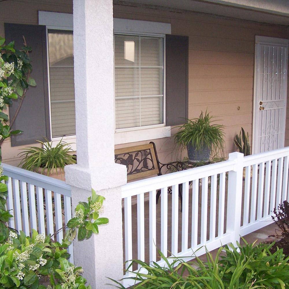 Weatherables Riviera 3 ft. H x 8 ft. W White Vinyl Railing Kit